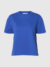 Selected Femme Essential Boxy Tee - Dazzling Blue